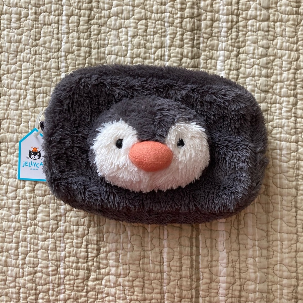 NWT Jellycat Peanut Penguin Pouch